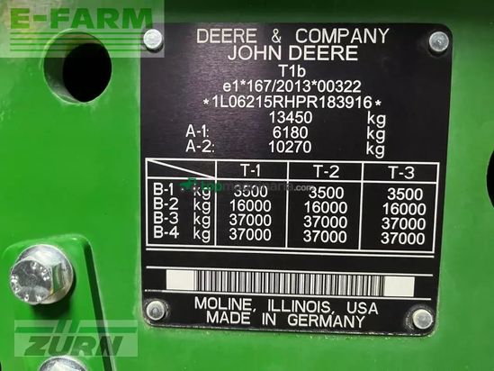 Tractor agrícola - John Deere - 6r 215