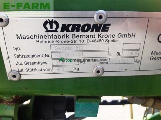 Henificador - Krone - gebr. schwader swadro 810