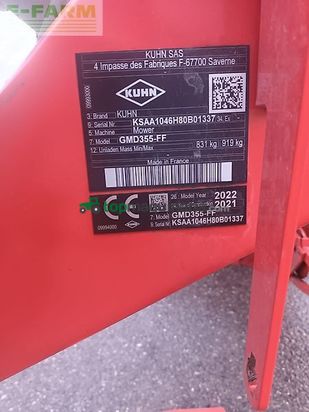 Cortacésped manual - Kuhn - gmd 355-ff