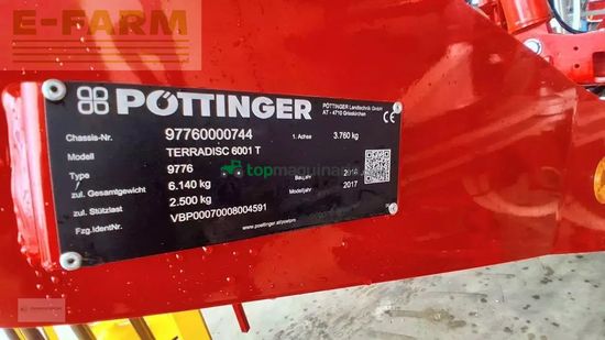 Grada de disco - Pöttinger - terradisc 6001 t