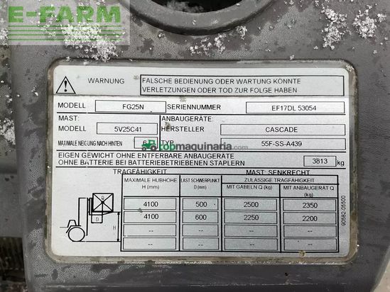 Elevadora - Mitsubishi - fg25n gasstapler