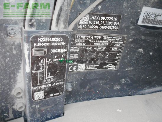 Elevadora - Linde - h40d-02 mit zwillingsreifen + ss + kabine