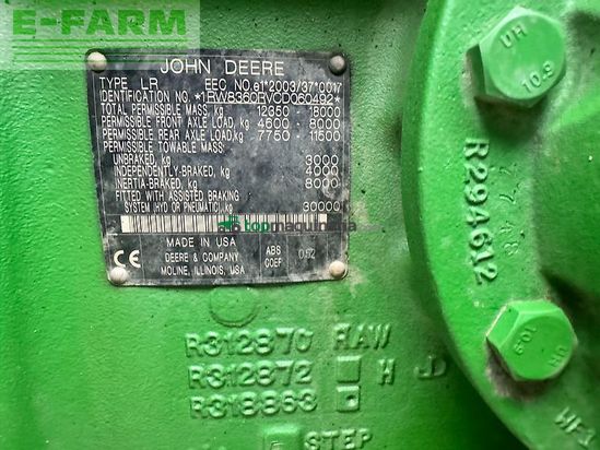 Tractor agrícola - John Deere - 8360r