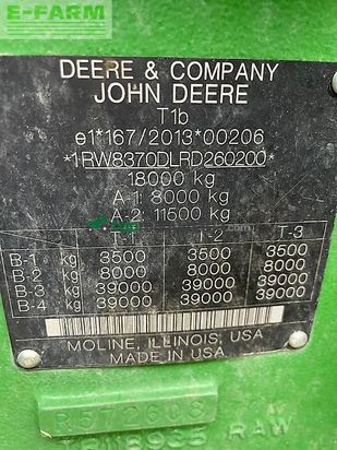 Tractor agrícola - John Deere - 8r370/8r 370 garantie02/2028