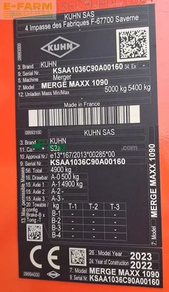 Rastrillo - Kuhn - merge maxx 1090