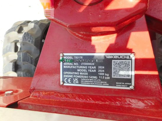 Excavadora - Takeuchi - tb 217r ( neumaschinen ) 1.680kg