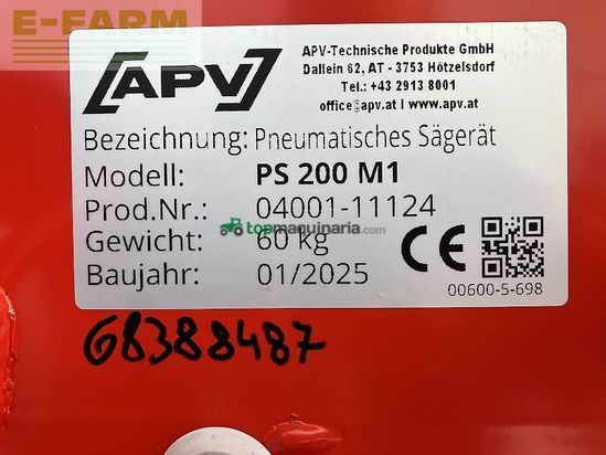 Sembradora - APV - ps 200 m1 pneumatisches sähgerät
