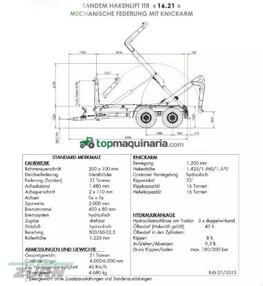 Remolqu agrícola -  - hackenlift itr 16.21 / abrollc