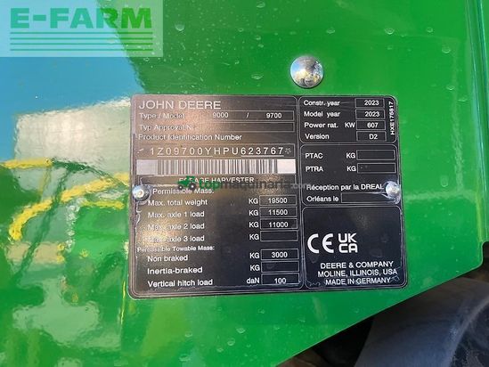 Cosechadora de Cereal - John Deere - 9700i prodrive 40 km/h