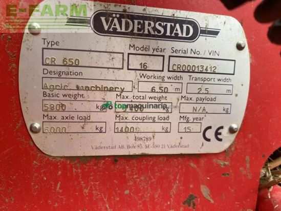 Cultivador - Väderstad - carrier cr 650