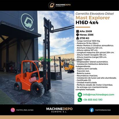 Carretilla Elevadora Mast Explorer H 16D 4x4