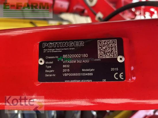 Combinado de siembra - Pöttinger - vitasem 302 add