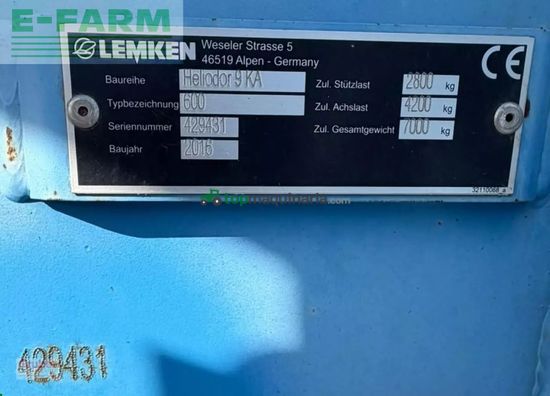 Grada de disco - Lemken - heliodor 9ka600