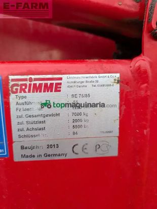 Cosechadora - arrancadora de patata - Grimme - se 75-55 ub