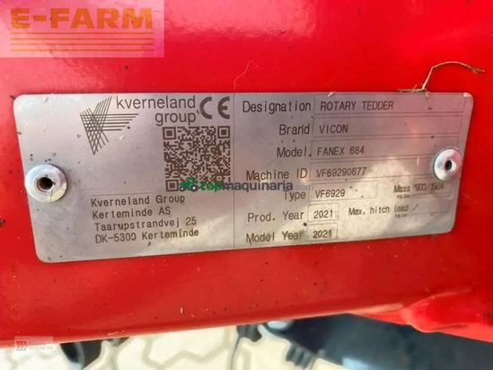 Henificador - Vicon - fanex 684 proline