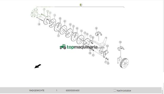 Henificador - Claas - radgewichte zubehör liner 17"