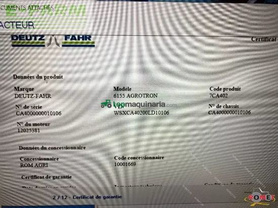 Tractor agrícola - Deutz-Fahr - 6155rcshiftagrot