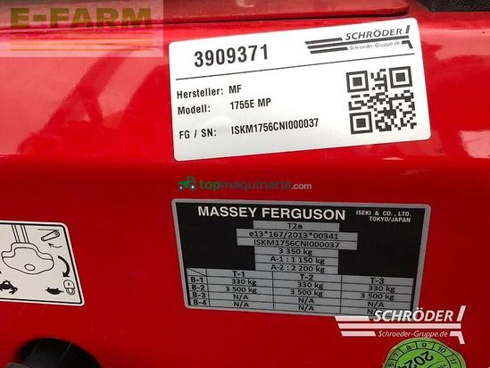 Tractor agrícola - Massey Ferguson - 1755e mp