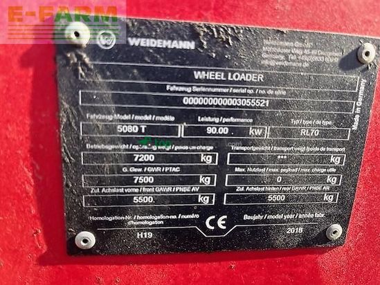 Minicargadora - Weidemann - 5080 tele