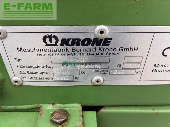 Cinta transportadora de forraje - Krone - titan 4/32 l