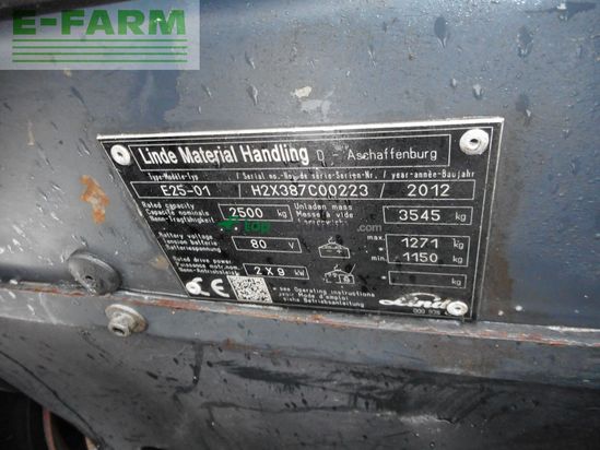 Elevadora - Linde - e25-1 triplex + ss + 4. kreis ( batterie bj. 202