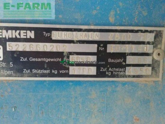 Atomizador - Lemken - eurotrain 2600 tc