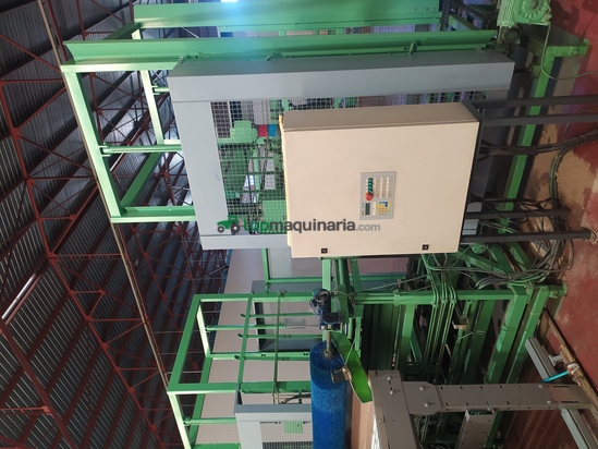 Volcador de bins con desapilado y apilado