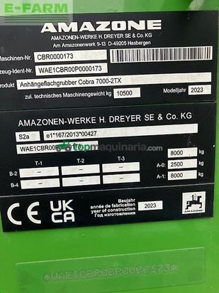 Cultivador - Amazone - cobra 7000-2tx