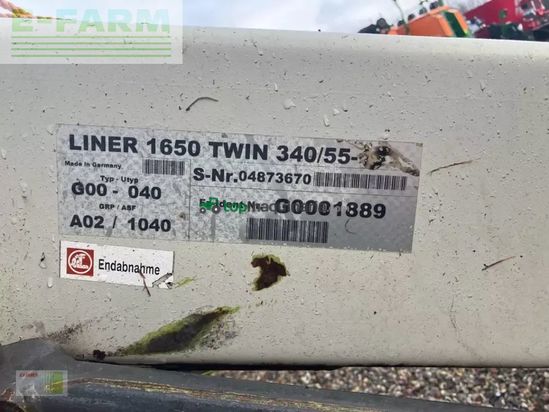 Rastrillo - Claas - liner 1650 twin