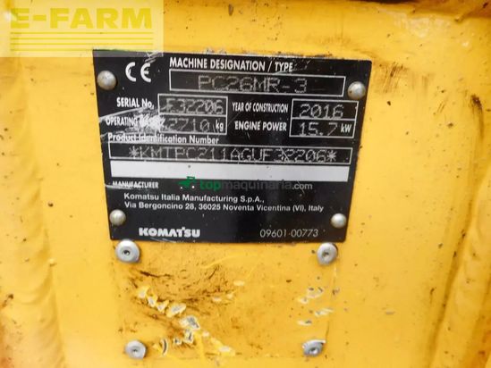 Excavadora - Komatsu - pc 26mr-3 ( 2.710kg ) mit powertilt