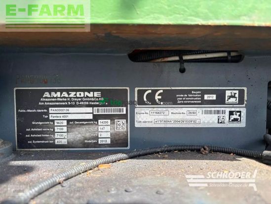 Atomizador - Amazone - pantera 4001 | 15/24/30 meter