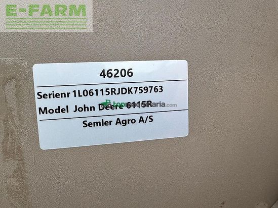 Tractor agrícola - John Deere - 6115r med frontlæsser