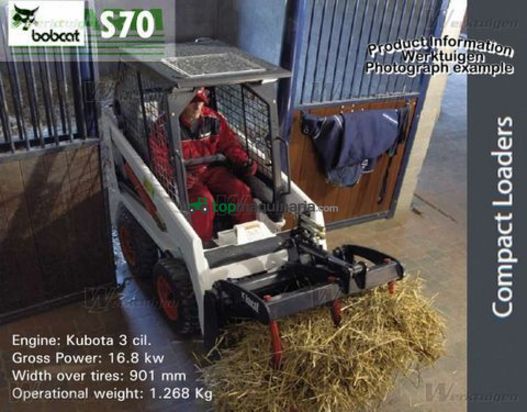 Minicargadora - Bobcat - s70 ( 1.270kg ) mit greiferschaufel