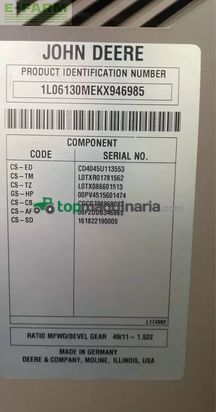 Tractor agrícola - John Deere - 6130m