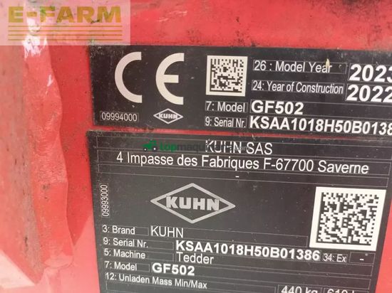 Henificador - Kuhn - gf 502 digidrive