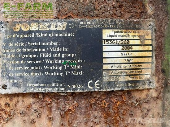 Cuba de purin - Joskin - cargo chassis met tank en drakkar bak