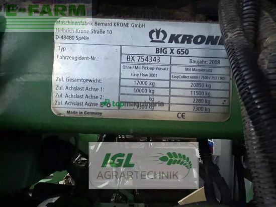 Cosechadora de Cereal - Krone - mercedes om 502 la