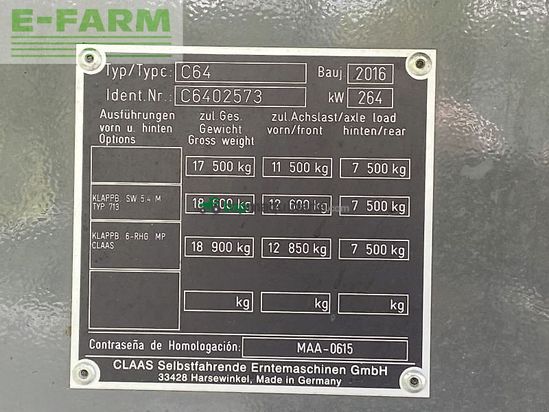 Cosechadora de Cereal - Claas - lexion 650 mit v680 + tw