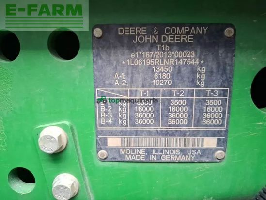 Tractor agrícola - John Deere - 6195r