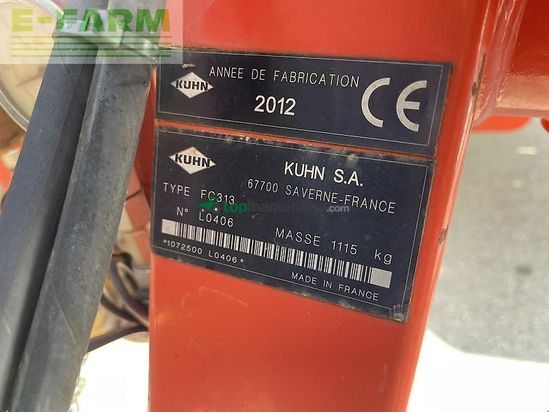 Cortacésped manual - Kuhn - mähwerk fc 313, lift control aufbereiter