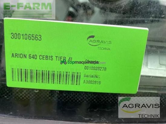 Tractor agrícola - Claas - arion 640 cebis tier 4i