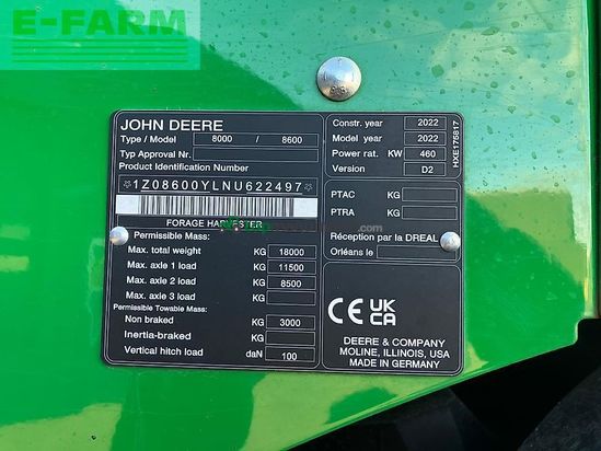 Cosechadora de Cereal - John Deere - 8600i