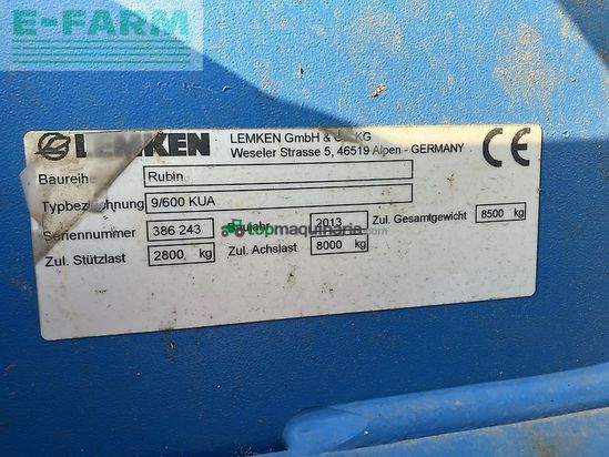 Sembradora - Lemken - rubin 9/600 kua +solitair 9/600 ka-ds
