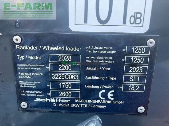 Minicargadora - Schaffer - 2028 slt hoflader