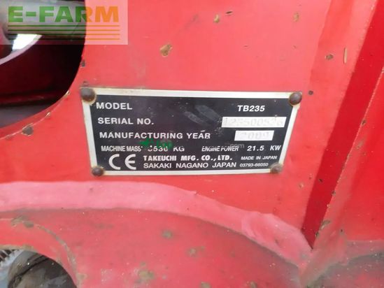 Excavadora - Takeuchi - tb 235 ( 3.530kg ) hydr. sw + 3 löffel