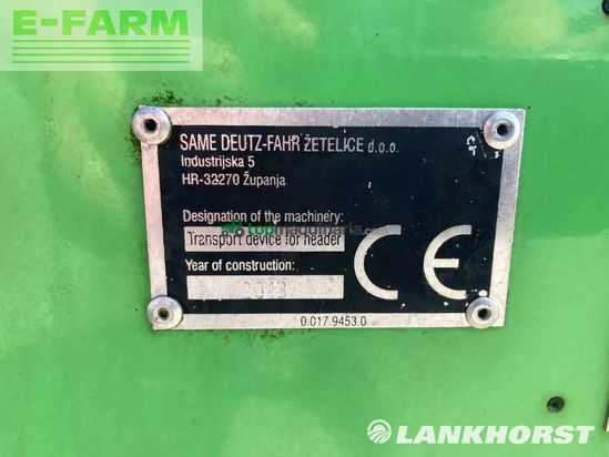 Cabezal - Deutz-Fahr - dh 720a, inkl. transportwagen