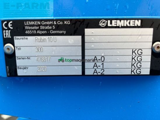 Cultivador - Lemken - rubin 10/300 met frw540