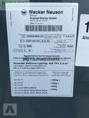 Excavadora - kramer - schaufel 2500 mm