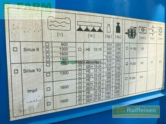 Atomizador - Lemken - cirius 10/1900 mit fronttank 1100 l