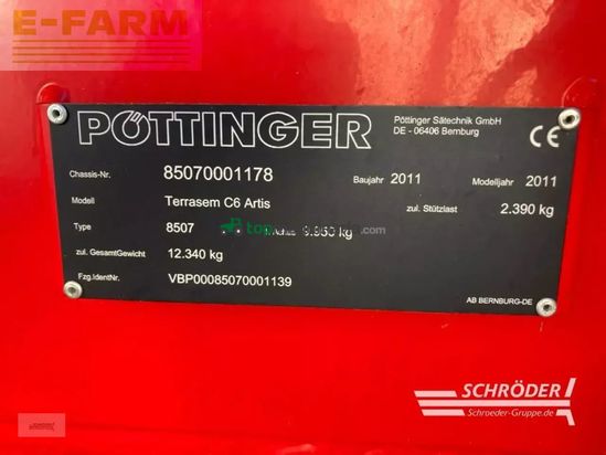 Combinado de siembra - Pöttinger - terrasem c6 artis